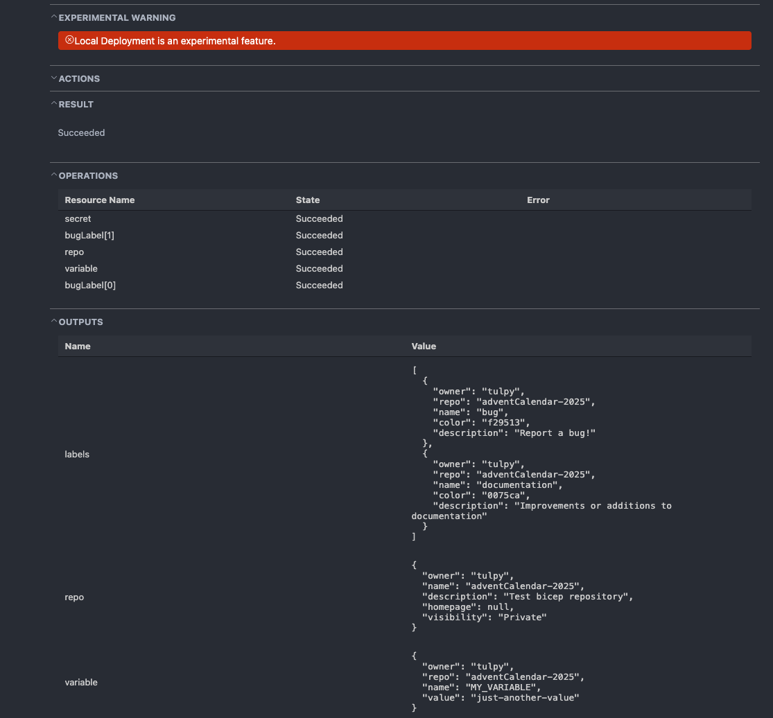 Bicep Local Deploy