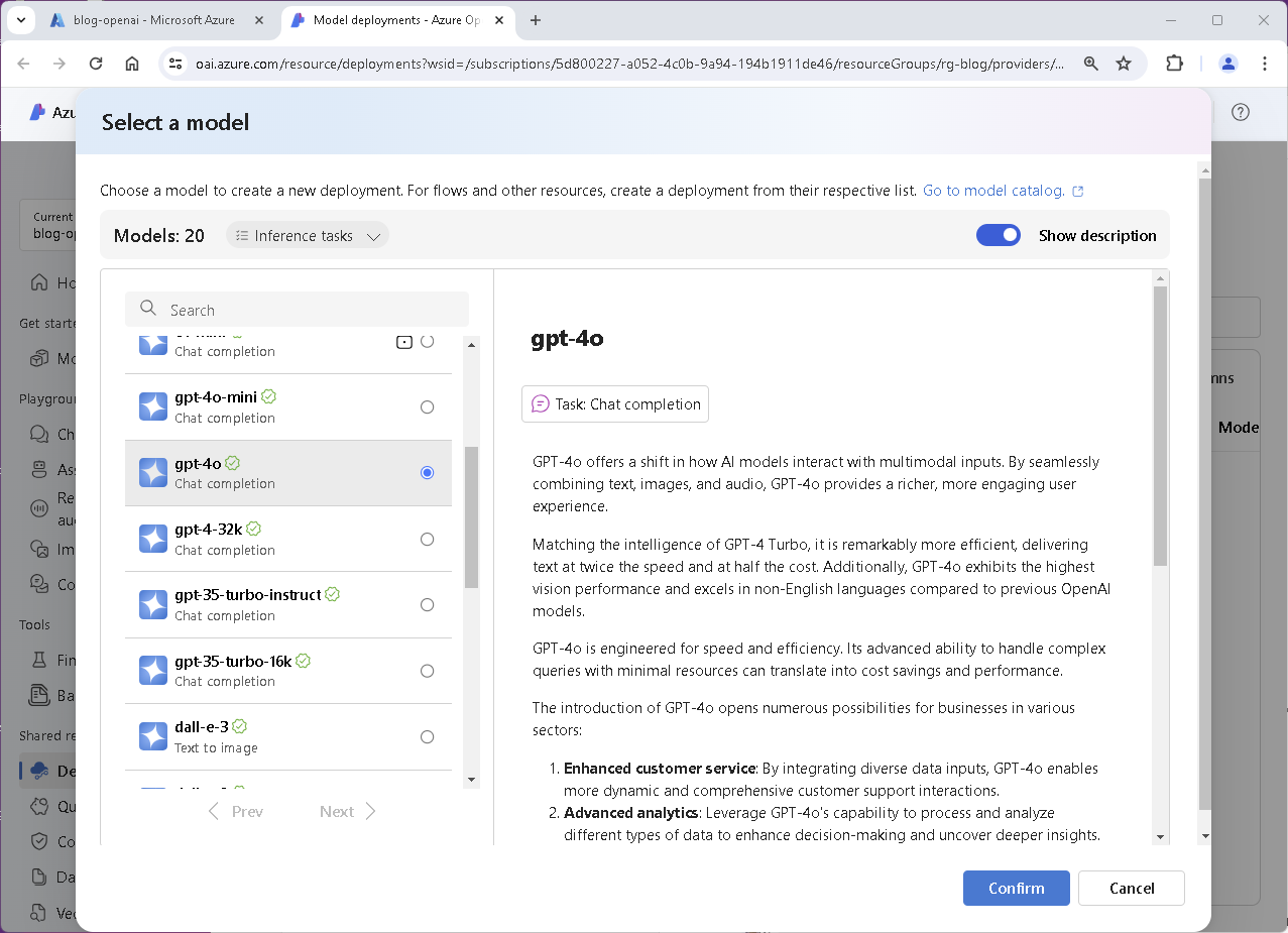 Azure OpenAI GPT-4o Model