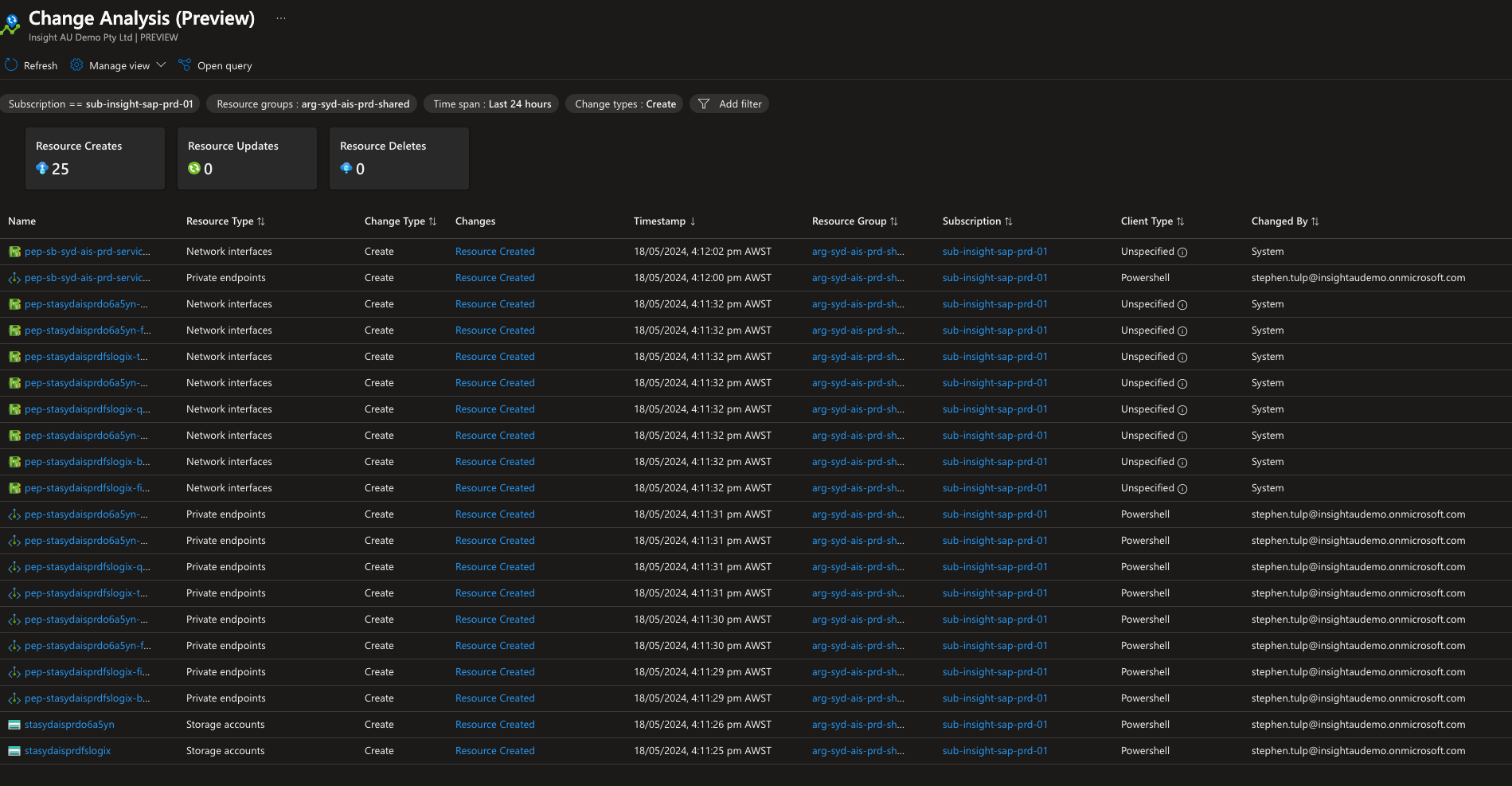 /Change Analysis Filter