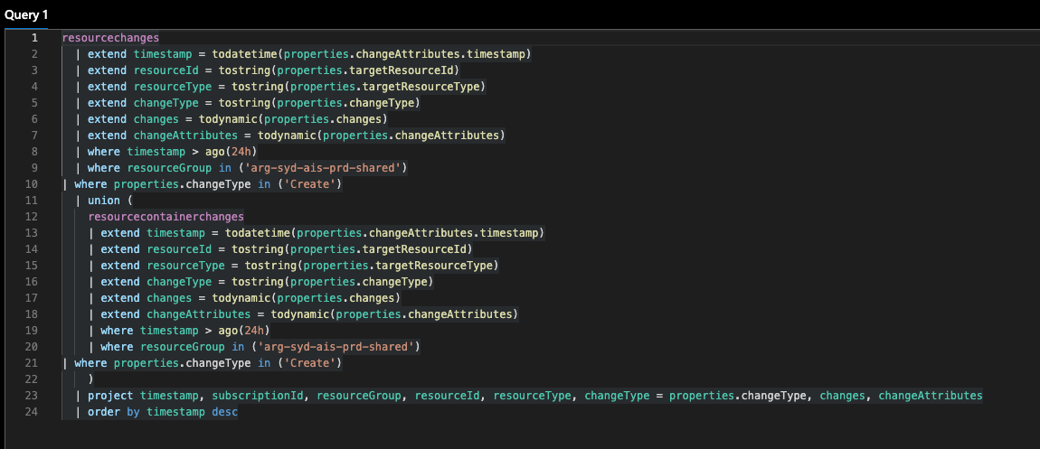 /Change Analysis KQL